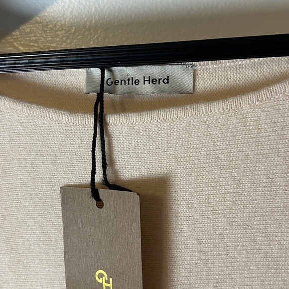 NWT Gentle Herd 100% Cashmere‎ Peach Boat Neck Oversized Sweater Sz S - Picture 4 of 10